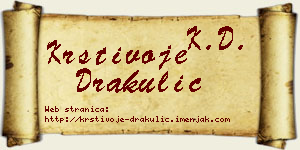 Krstivoje Drakulić vizit kartica
